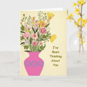 Denken Sie Karte (Gelbe Blume)