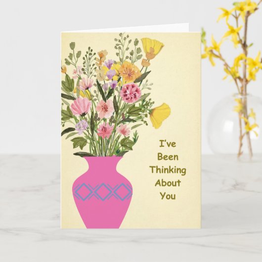 Denken Sie Karte (Gelbe Blume)