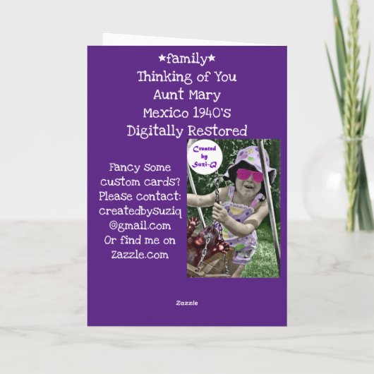 Denken Sie Karte (Rückseite)