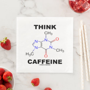 Denken Sie Koffein (Koffein-Chemische Molekül) Serviette