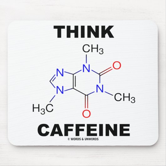 Denken Sie Koffein (Koffein-chemisches Molekül) Mousepad (Vorne)