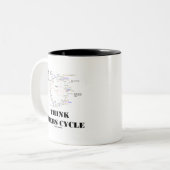 Denken Sie Krebs Zyklus (Zitronensäuren-Zyklus - Zweifarbige Tasse (Vorderseite Links)