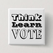 Denken Sie, lernen Sie, wählen Sie Button (Vorderseite)