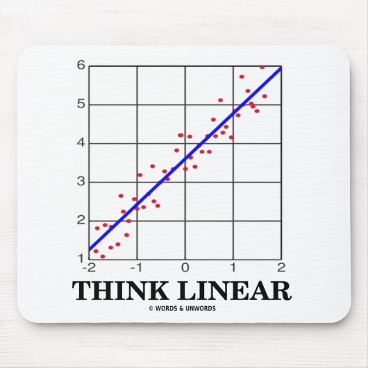 Denken Sie lineares (Linear-Regression Mousepad (Vorne)