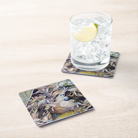 Denken Sie mal über den Tellerrand hinaus, Singapu Rechteckiger Pappuntersetzer (Vor Ort)