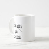 Denken Sie mit Ihrem Ölmessstab! Kaffeetasse (Vorderseite Links)