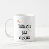 Denken Sie mit Ihrem Ölmessstab! Kaffeetasse (Links)