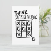 Denken Sie nach außen Feiertagskarte (Stehend Vorderseite)