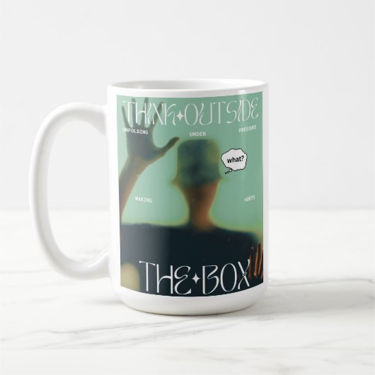 Denken Sie nach außen Kaffeetasse (Links)