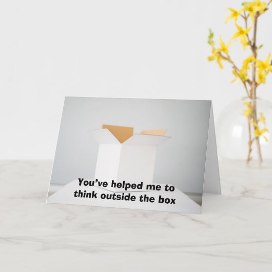 Denken Sie nach außen Karte (Gelbe Blume)