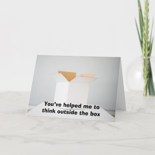 Denken Sie nach außen Karte (Vorderseite)