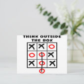 Denken Sie nach außen Postkarte (Stehend Vorderseite)