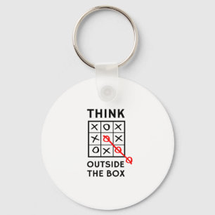 Denken Sie nach außen Schlüsselanhänger