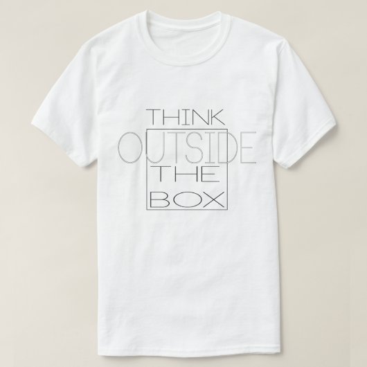 Denken Sie nach außen T-Shirt (Design vorne)