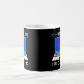 Denken Sie nach, bevor Sie auf Computersicherheits Kaffeetasse (Mittel)