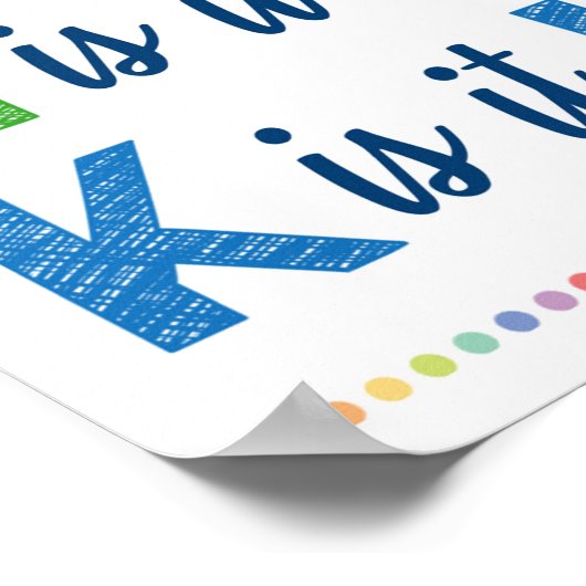 Denken Sie nach, bevor Sie das Klassenzimmer-Poste Poster (Ecke)