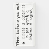 Denken Sie nach, bevor Sie handeln Banner (Vertikal)