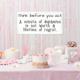 Denken Sie nach, bevor Sie handeln Banner