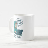 Denken Sie nach, bevor Sie klicken - Online-Sicher Kaffeetasse (Vorderseite Links)