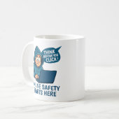 Denken Sie nach, bevor Sie klicken - Online-Sicher Kaffeetasse (Vorderseite Links)