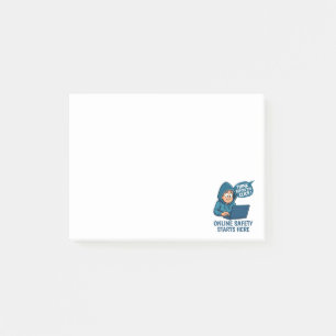 Denken Sie nach, bevor Sie klicken - Online-Sicher Post-it Klebezettel