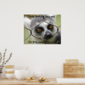 Denken Sie nach, bevor Sie Poster spielen (Küche)