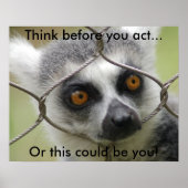 Denken Sie nach, bevor Sie Poster spielen (Vorne)