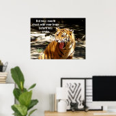 Denken Sie nach, bevor Sie sprechen_ Drucken Poster (Heimbüro)