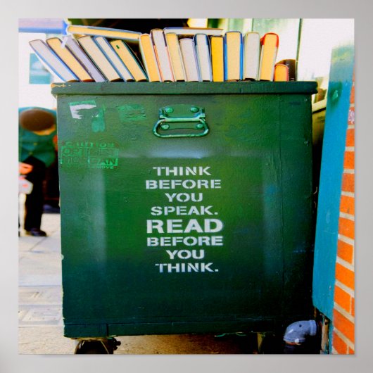 Denken Sie nach, bevor Sie weise Worte sagen Poster (Vorne)