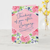 Denken Sie nach der Operation, mit Kalligrafie Karte (Gelbe Blume)