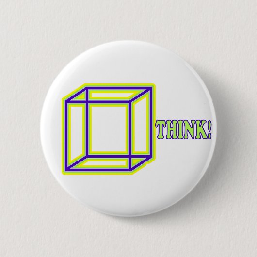 Denken Sie nach draußen! Button (Vorderseite)