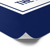 Denken Sie nach draußen motivierend blau Poster (Ecke)