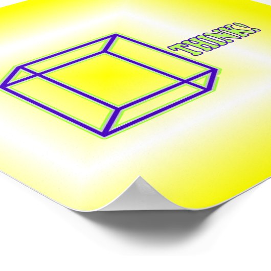 Denken Sie nach draußen! Poster (Ecke)