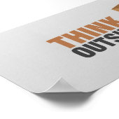 Denken Sie nach draußen Poster (Ecke)