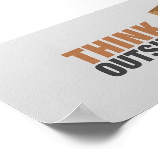 Denken Sie nach draußen Poster (Ecke)