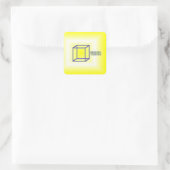 Denken Sie nach draußen! Quadratischer Aufkleber (Tasche)