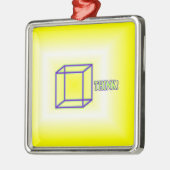 Denken Sie nach draußen! Silbernes Ornament (Links)