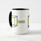 Denken Sie nach draußen! Tasse (Vorderseite Links)