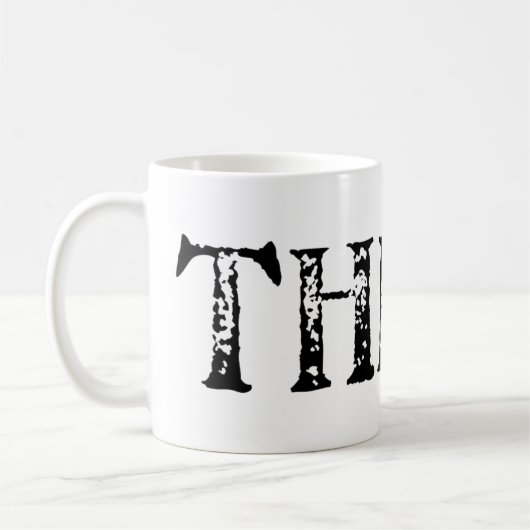 Denken Sie nach. Kaffeetasse (Links)