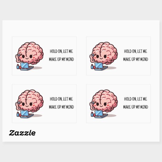 Denken Sie nach Rechteckiger Aufkleber (Blatt)