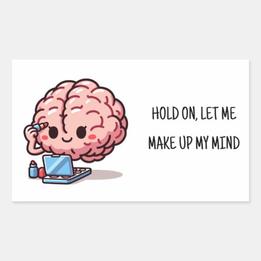 Denken Sie nach Rechteckiger Aufkleber (Vorderseite)