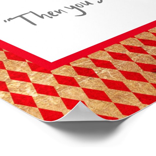 Denken Sie nicht an Alice Mad Hatter Zitat Poster (Ecke)