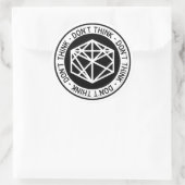 Denken Sie nicht an Sechserpack-RDS Runder Aufkleber (Tasche)