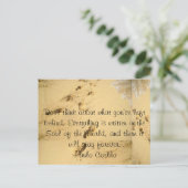 Denken Sie nicht darüber nach, was Sie hinter der  Postkarte (Stehend Vorderseite)