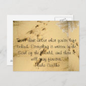 Denken Sie nicht darüber nach, was Sie hinter der Postkarte (Vorne/Hinten)