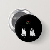 Denken Sie nicht einmal daran, dass es lustige Cat Button (Vorne & Hinten)