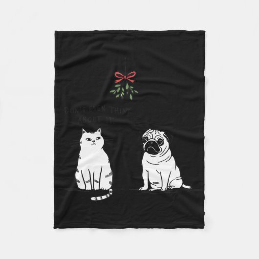 Denken Sie nicht einmal daran, dass es lustige Cat Fleecedecke (Vorderseite)