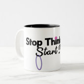 Denken Sie nicht mehr an Gefühl-Tasse starten Zweifarbige Tasse (Vorderseite Links)