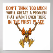 Denken Sie nicht zu viel Poster (Vorne)
