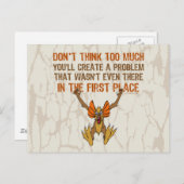 Denken Sie nicht zu viel Postkarte (Vorne/Hinten)